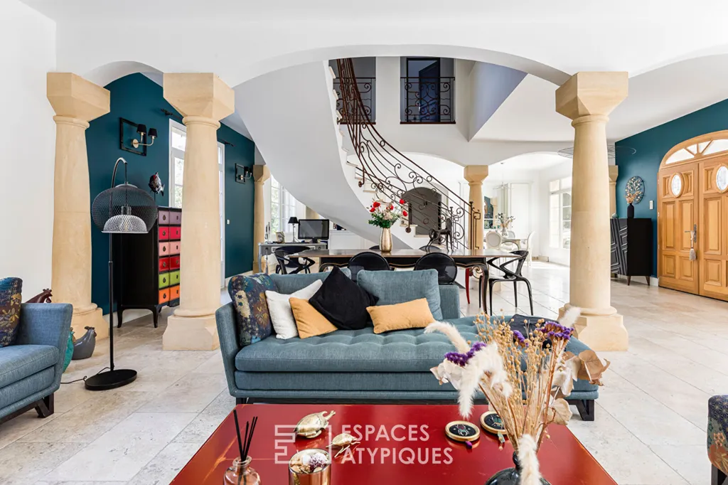 Living Room - Architectural Villa with Pool near Toulouse