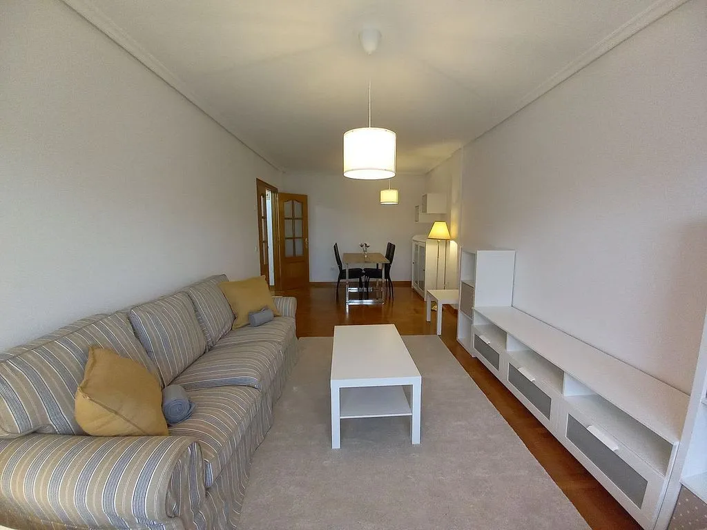 Living Room - T2 Apartment with Terrace in Castrillón