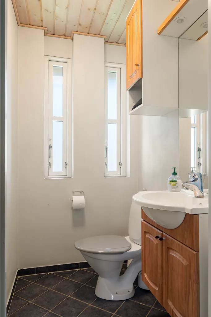 Bathrooms - Fenced Villa with Garden in Vildbjerg