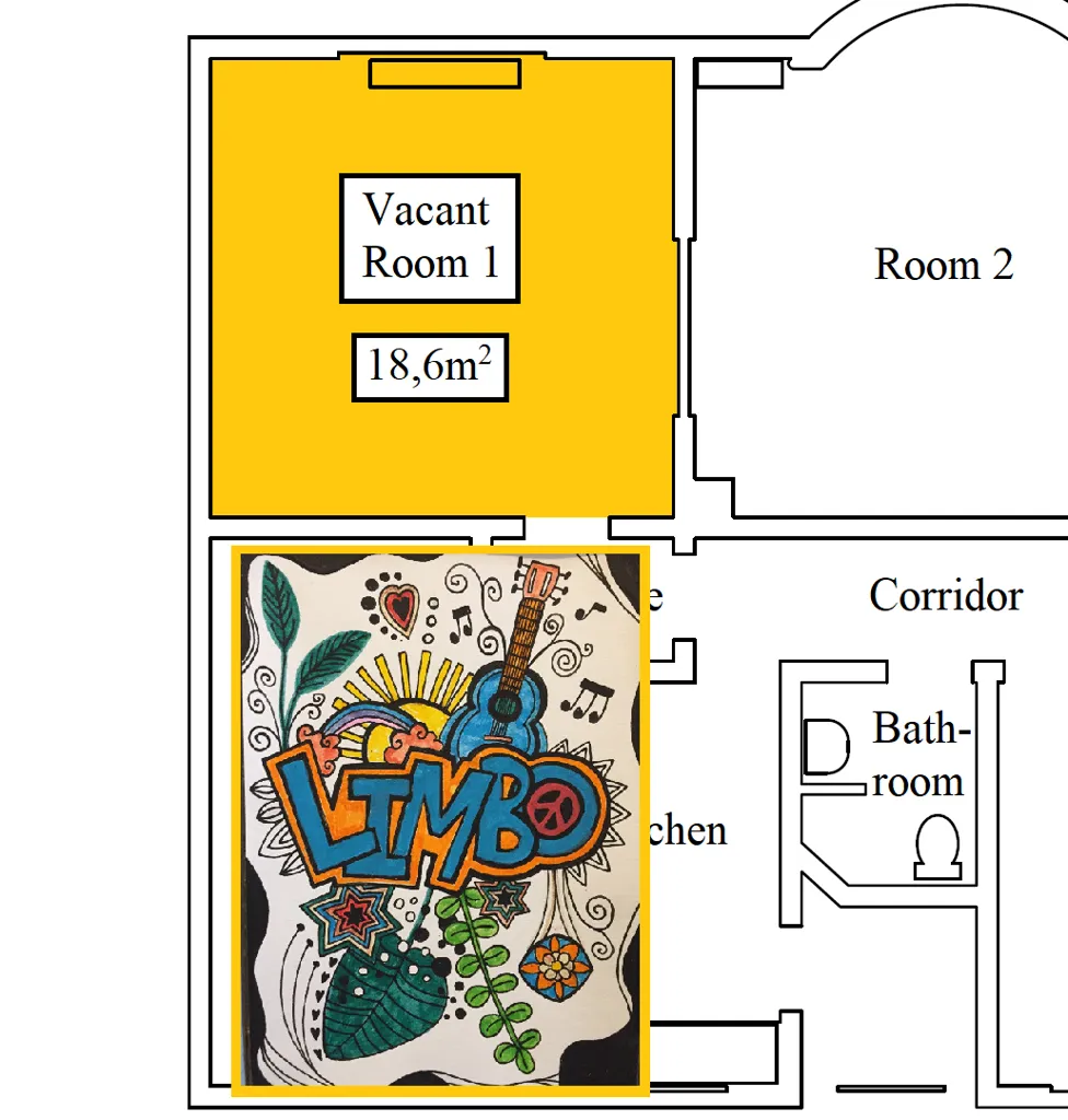 Plan - 5-Room Flat with Balcony in Odense Centre