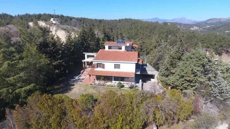 Aerial - Three-Storey House with Garden in Serrai Centre