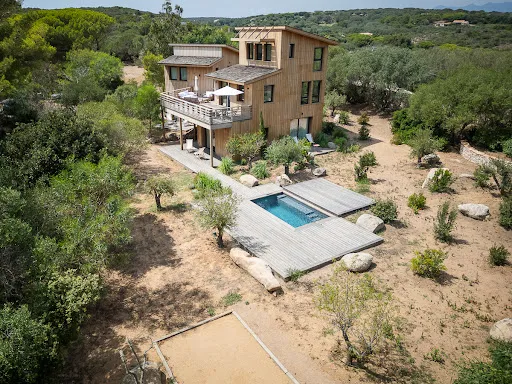Aerial - Luxury Villa with Pool in Bonifacio