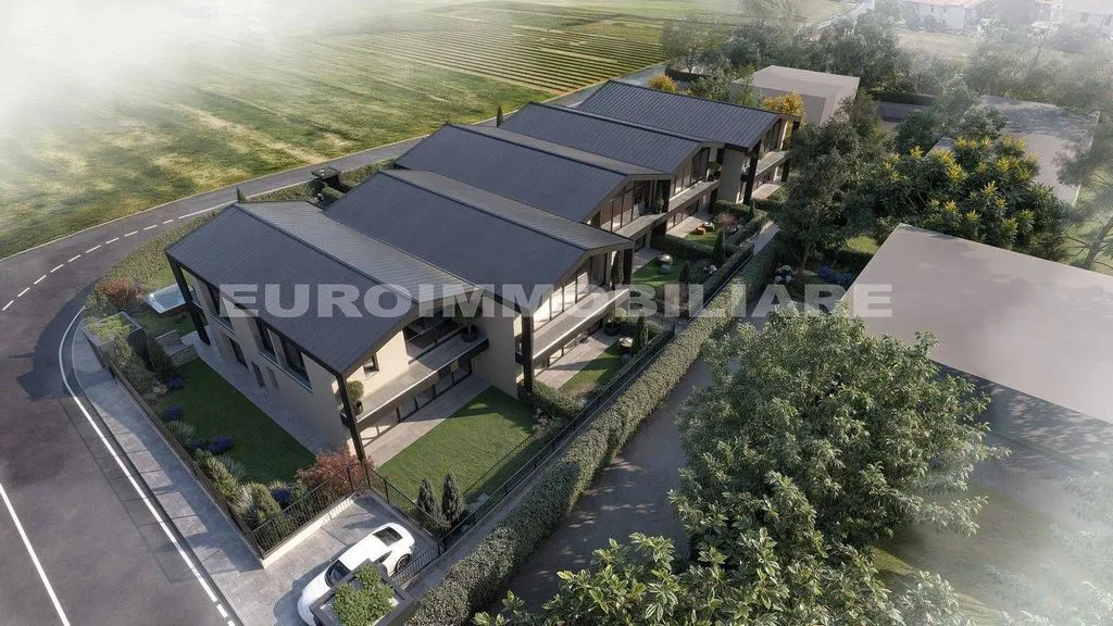 Aerial - Luxury Flat with Private Garden in Cellatica
