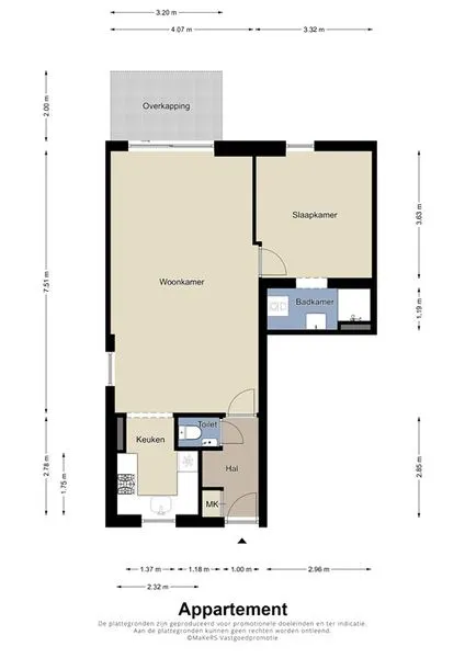 Plan - Ground Floor Apartment with Garden in Born