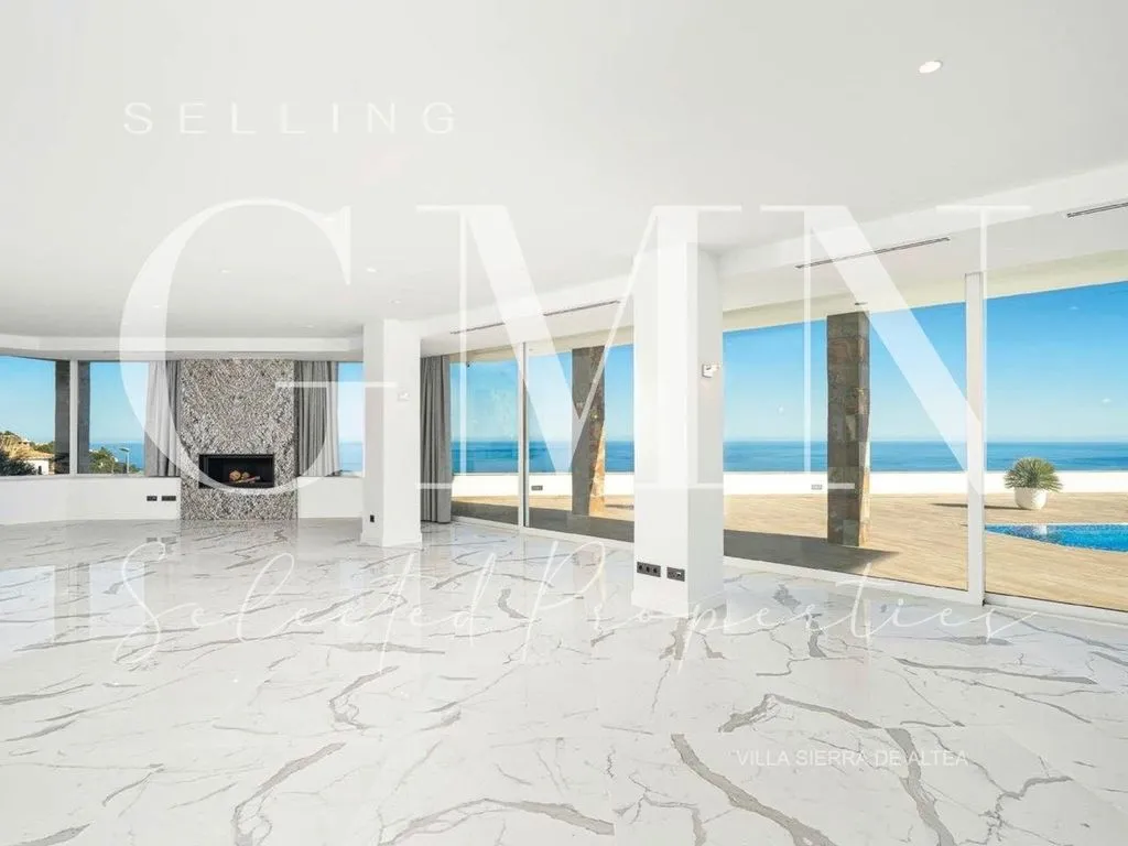 Living Room - Luxury Villa with Sea View in Altea