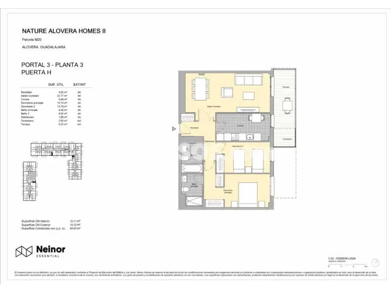 Plan - New Flat with Terrace in Alovera
