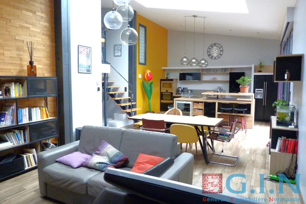 Living Room - Architect-Designed House with Japanese Garden in Rouen