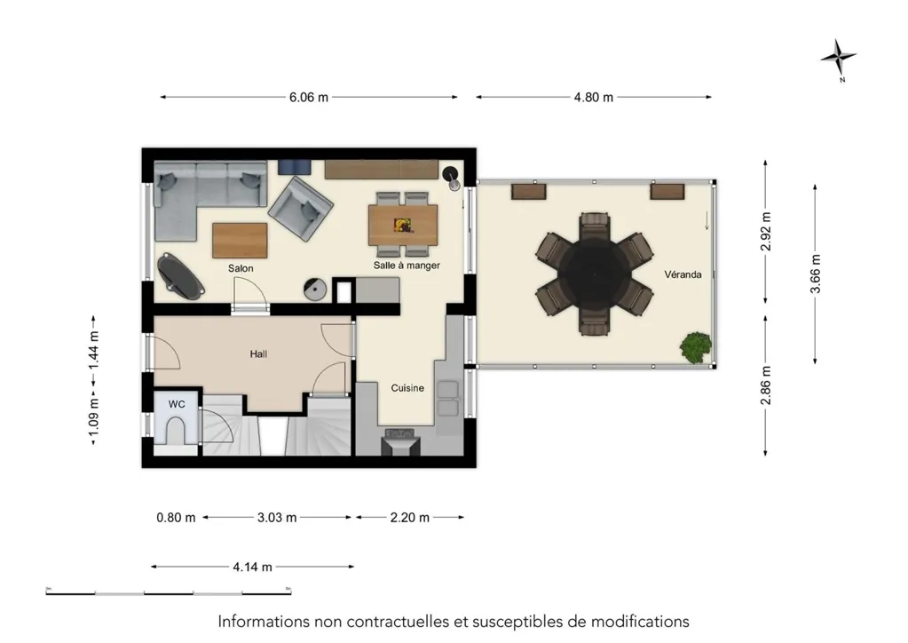 Floor Plan - Two-Faced House with Garden in Gembloux