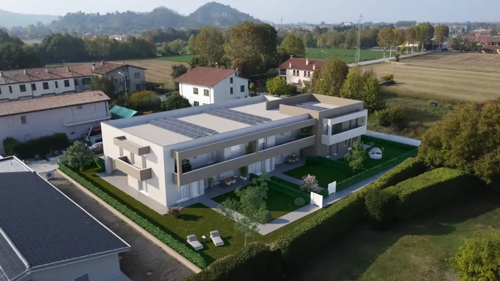 Vue aérienne - Modern Apartment with Terrace in Teolo