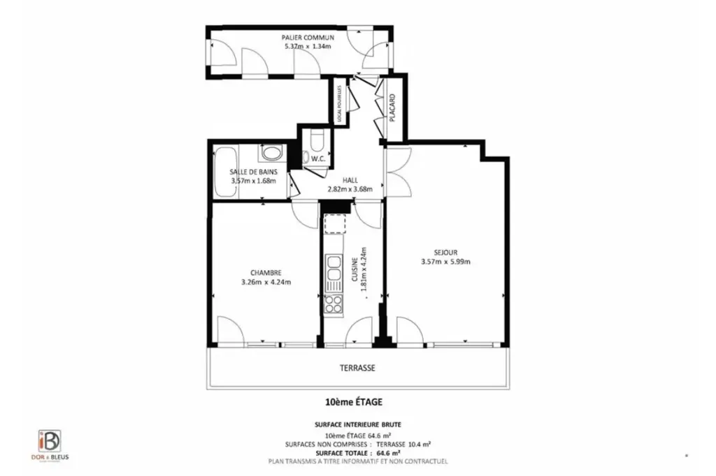 Floor Plan - Apartment with Terrace View in Liège