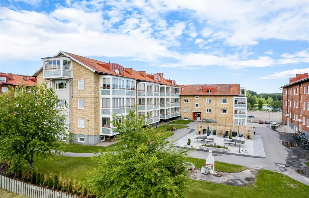 Vue aérienne - Penthouse with Large Balcony in Solbacka