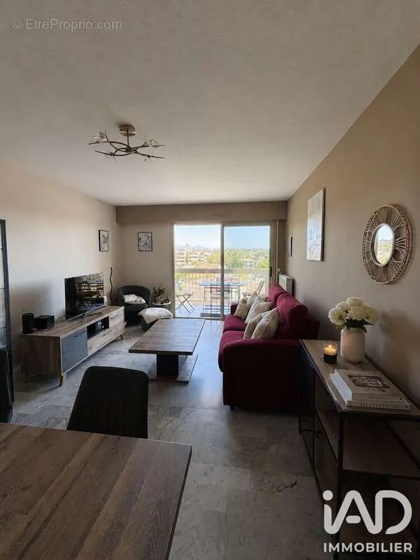 Séjour - Appartement Rénové avec Terrasse à Vallauris