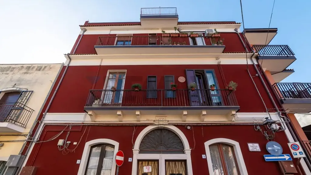 Exterior - Two-Level Apartment with Sea View in Aci Catena