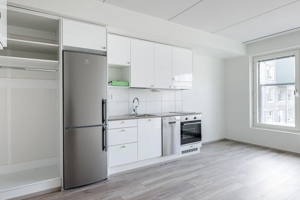 Cucina - Modern Studio with Balcony in Lamminpää, Tampere