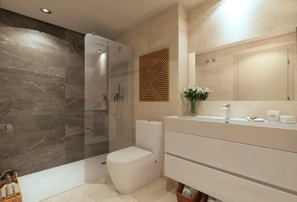Salles de bain - East-Facing Apartment with Pool in Mijas
