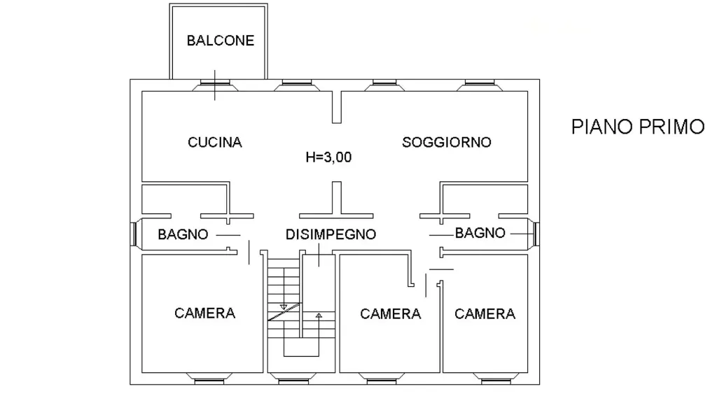 Plan - Apartment with Private Garden in Fabriano