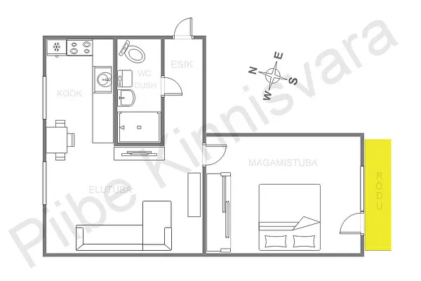 Plan - Renovated Flat with Balcony in Jõgeva