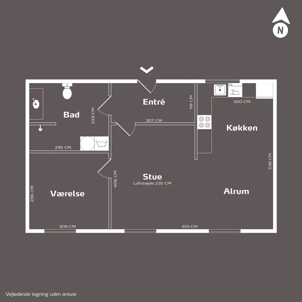Plaan - Modern Flat with Central Herning Location