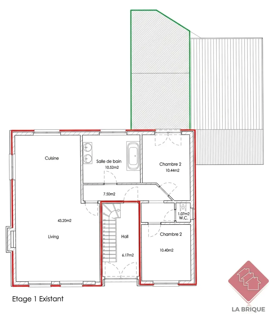 Plaan - Apartment with Large Terrace in Lasne