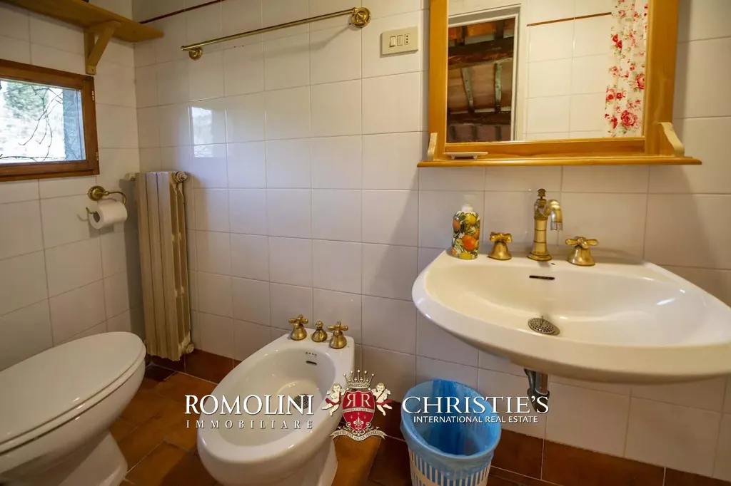 Bathrooms - Villa with Vineyard and Pool near Florence