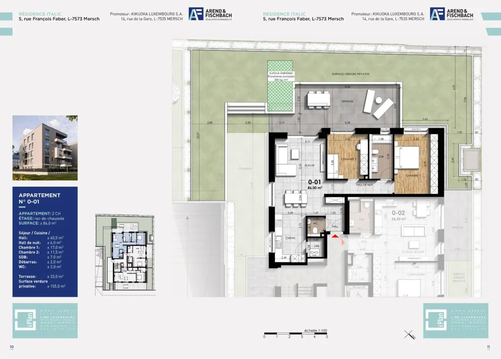 Planimetria - Passive Apartment with Garden in Mersch