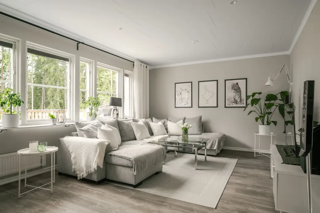 Séjour - Terraced House with Corner Plot in Forshaga