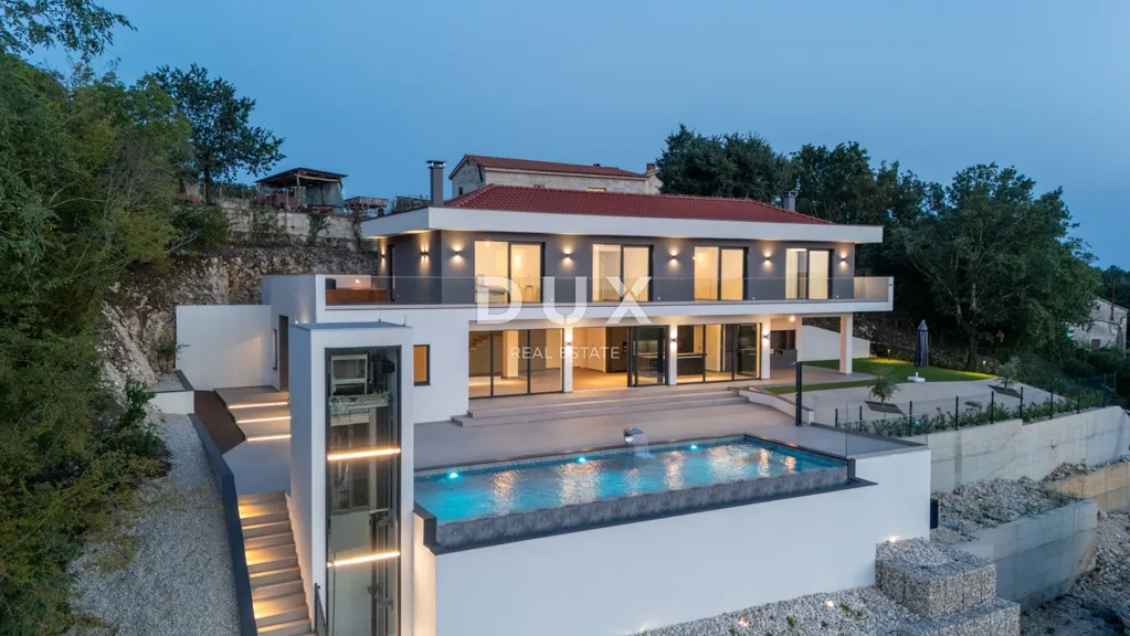 Piscine - Luxury Villa with Infinity Pool in Vižinada