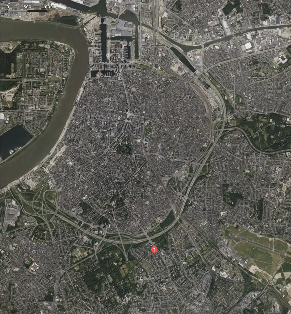 Vue aérienne - Studio Meublé dans un Hôtel Particulier à Pulhof, Anvers