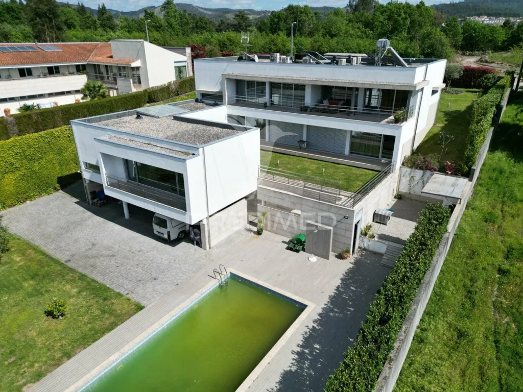 Vue aérienne - Luxury Villa with Pool in Guimarães