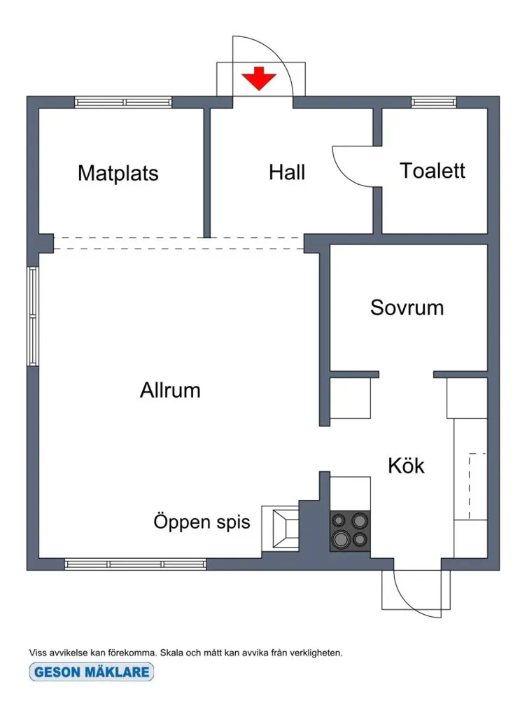 2-toaline maja asukohas Norrtälje kommun