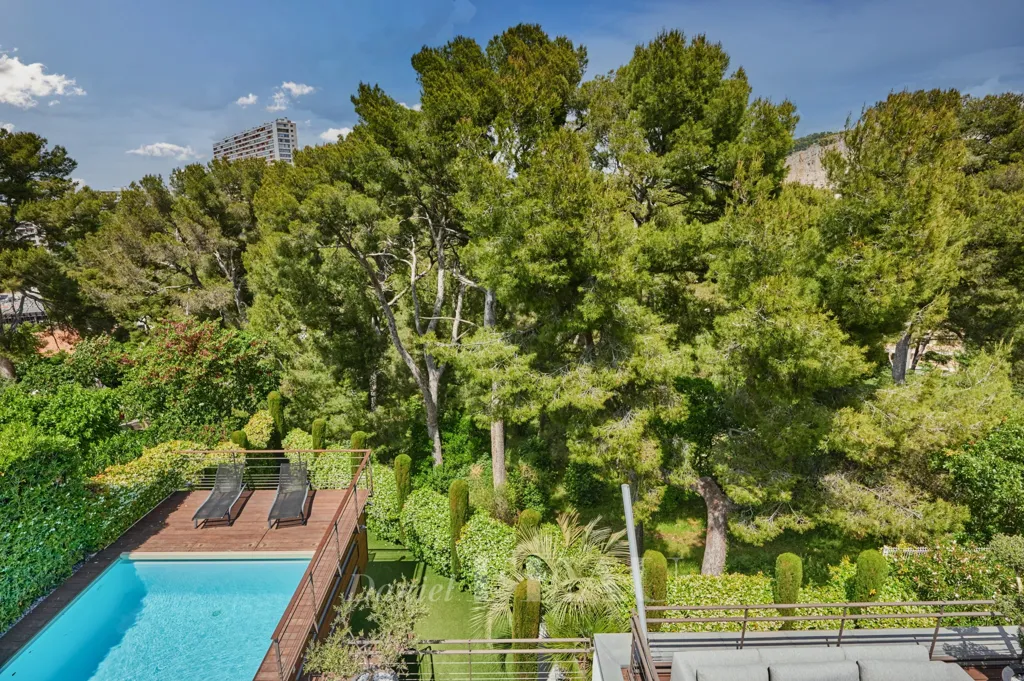 Vue aérienne - Maison Contemporaine avec Piscine à Marseille