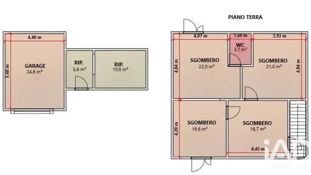 Plan - Rustic Villa with Private Garden in Portomaggiore