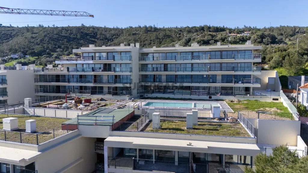 Vue aérienne - Duplex Flat with Sea View in Sesimbra