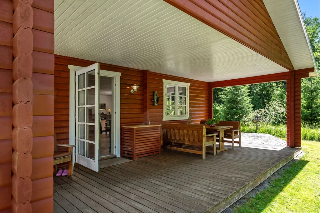 Terrace - Holiday Home with Large Garden in Sejs-Svejbæk
