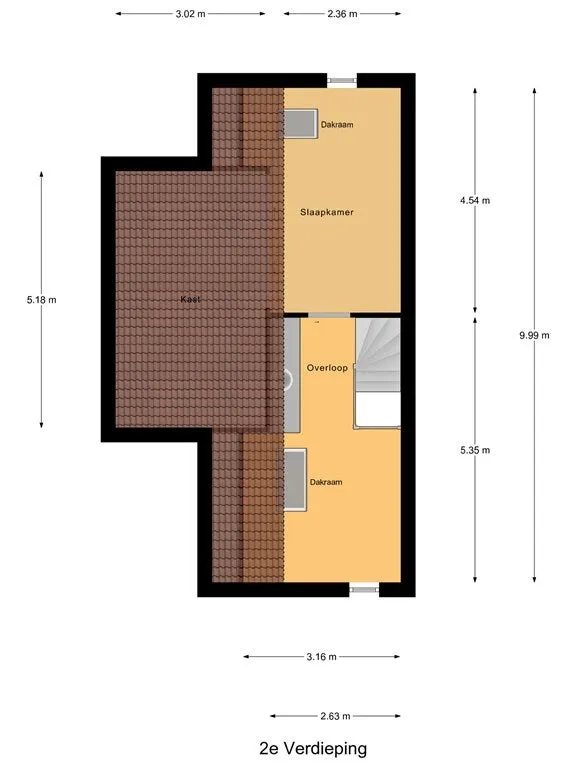 6-toaline maja asukohas Leiden