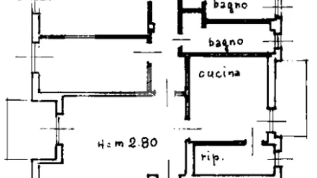 Plan - Rustic Penthouse with Balcony in Parma