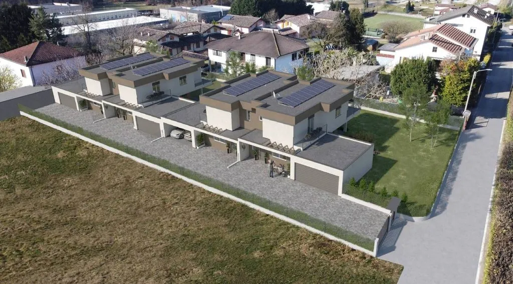 Vue aérienne - New Villa with Pool in Olgiate Comasco