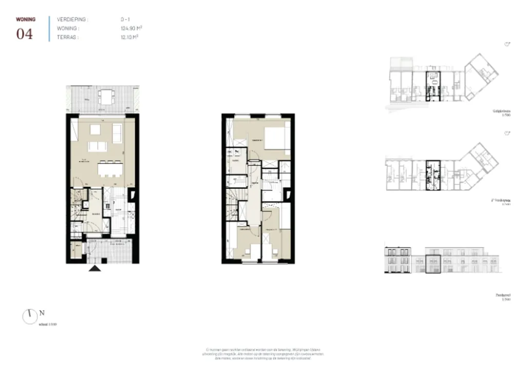 Plan - Nouvelle Construction Moderne avec Commerces à Oostakker