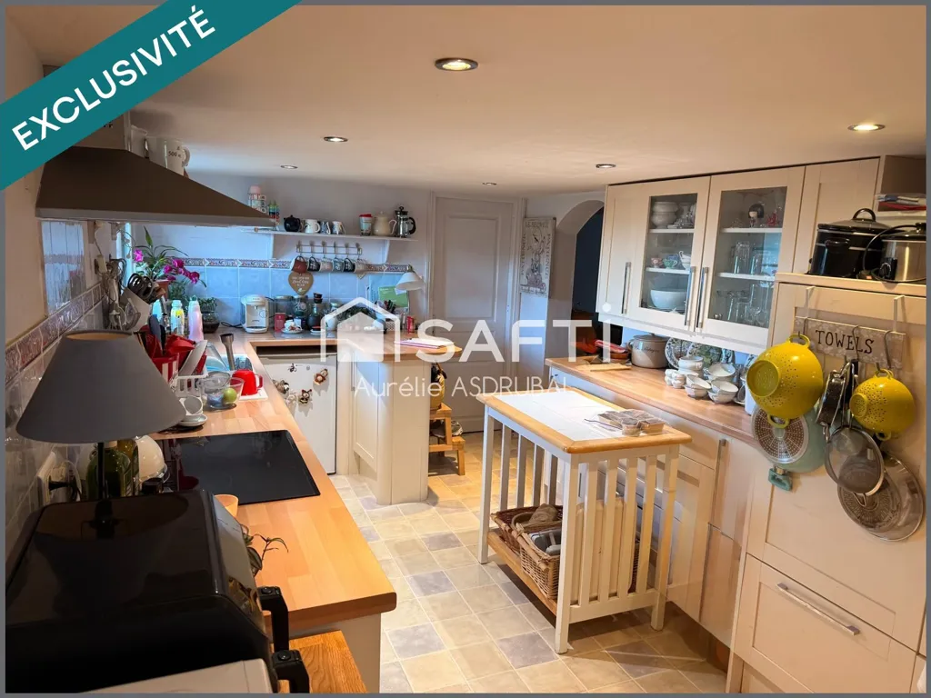 Köök - Two-Apartment House with Garden in Buisson de Cadouin