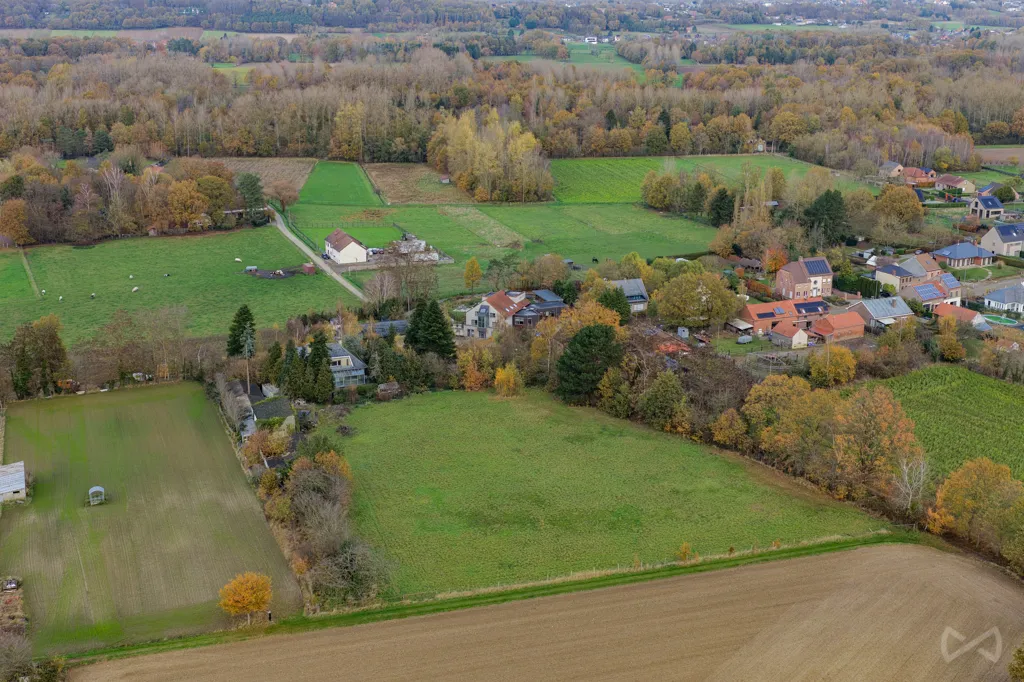 Õhuvaade - Detached Home Plot with Open Views in Holsbeek