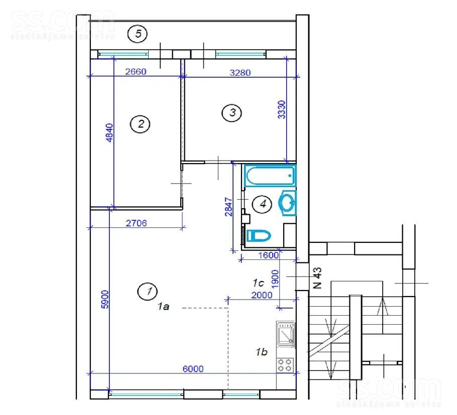 Plaan - Nearly Completed Apartment in Rēzekne