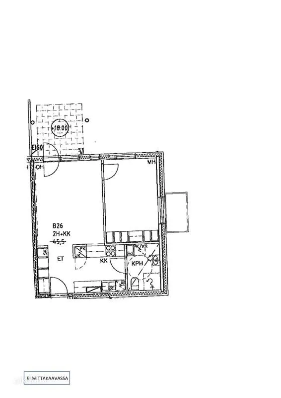 Planimetria - Apartment with Sauna in Espoo Kauklahti