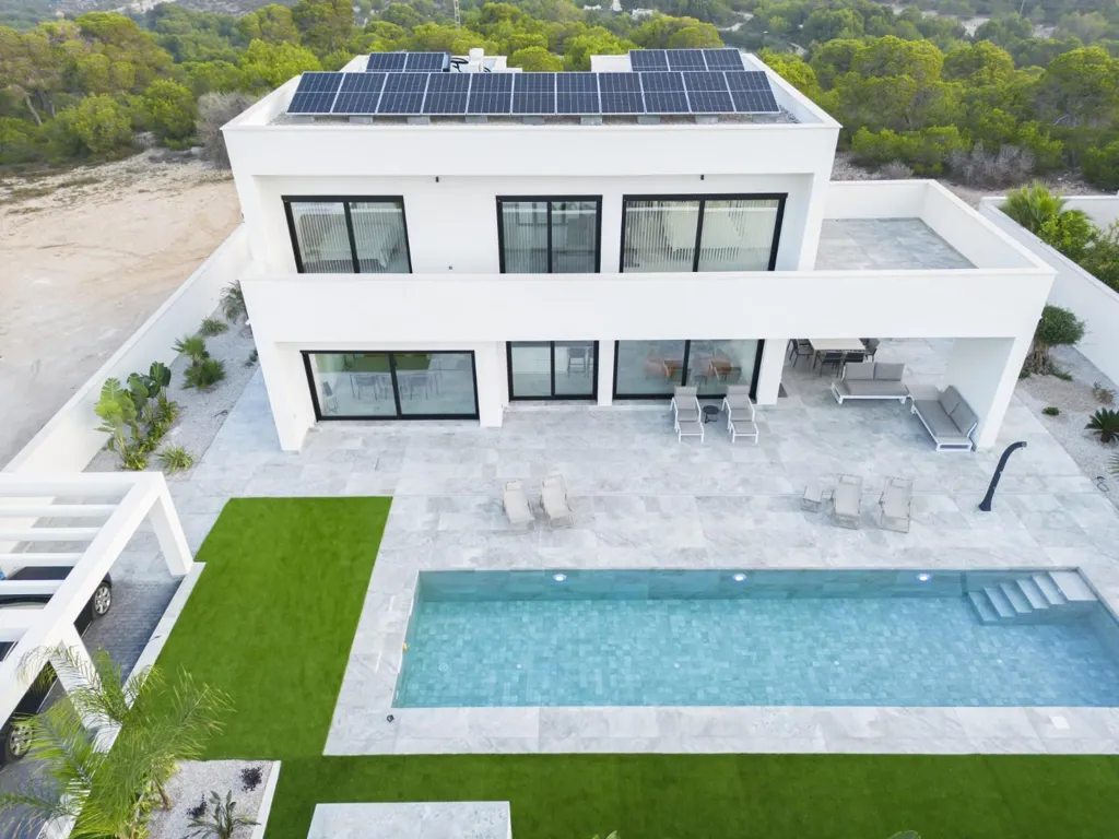 Vue aérienne - Detached Villa with Pool in La Marina, San Fulgencio