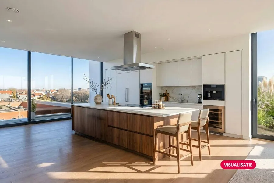 Cuisine - Penthouse avec Vue sur la Leie à Kortrijk