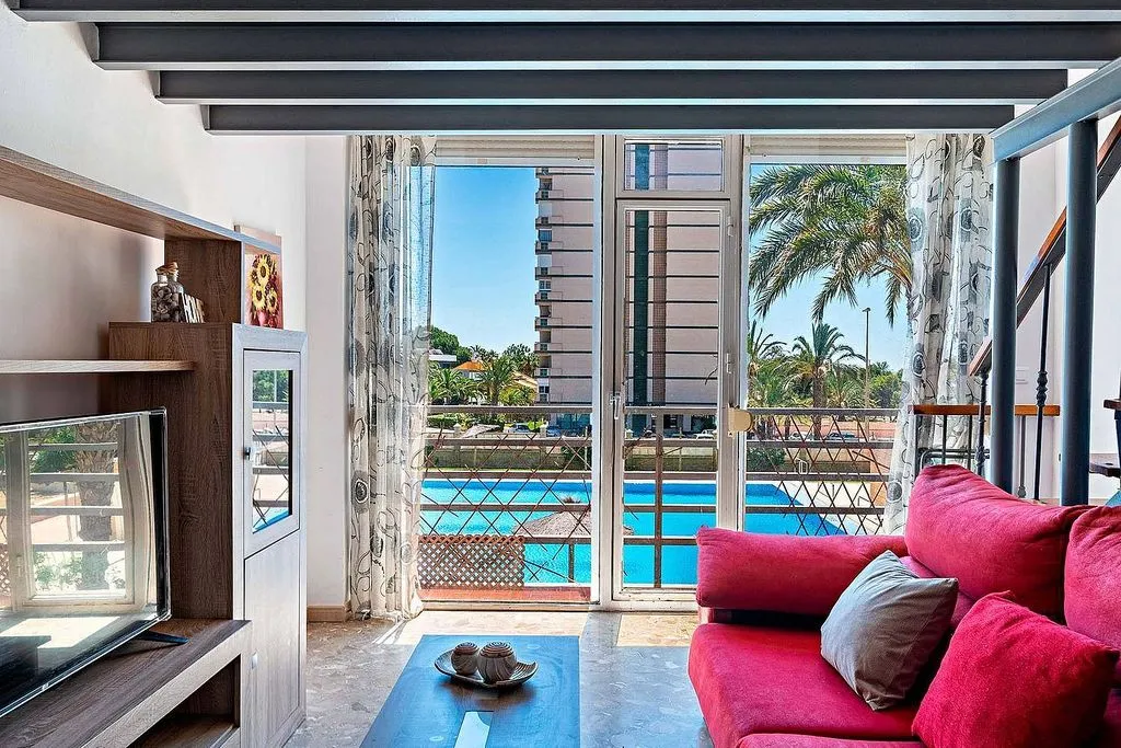 Living Room - Apartment with Sea View in Aguadulce