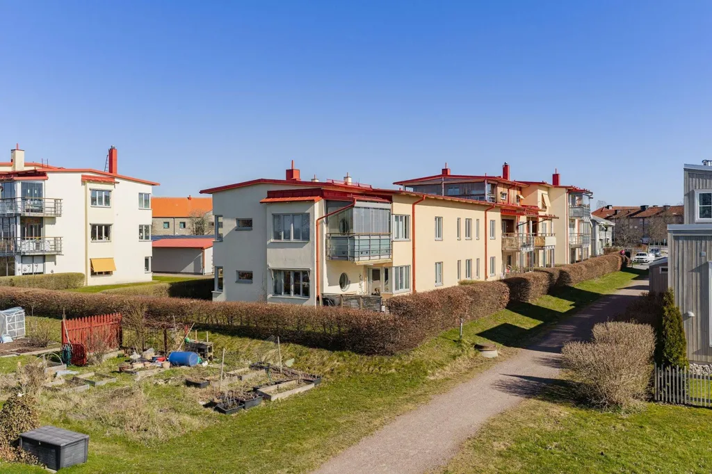 Vue aérienne - Apartment with Garden Access in Vadstena