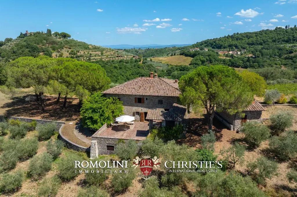 Õhuvaade - Rustic Farmhouse with Panoramic Views in Chianti