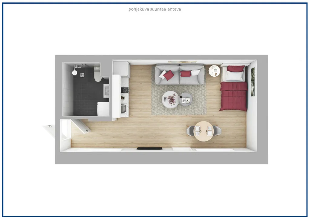 Planimetria - Modern Flat with Balcony in Helsinki