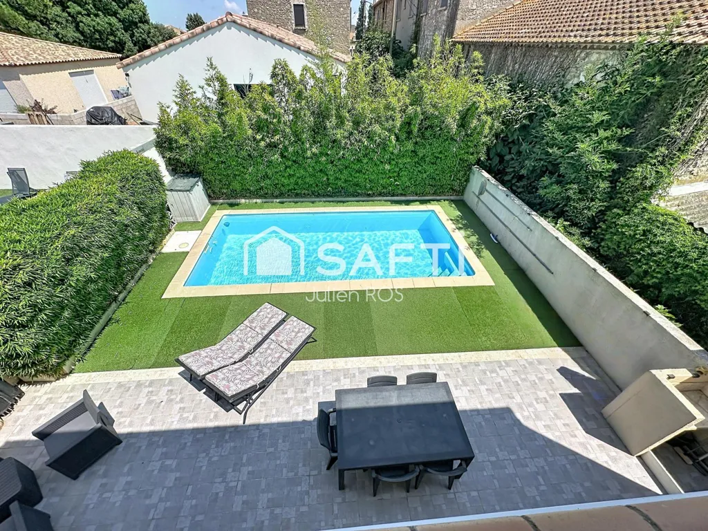 Vista aerea - Family House with Pool in Coursan