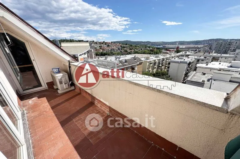 Terrace - Bi-Level Attic Apartment with Sea View in Trieste